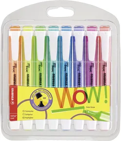 Textmarker "Swing Cool", 1-4 mm, Set, 8 Farben, STABILO